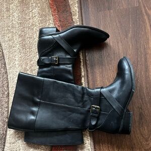 Black Leather Women's Boots